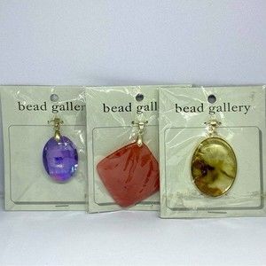 Halcraft Bead Gallery Cherry Quartz, Tigerskin, Faceted Purple AB Glass Pendants